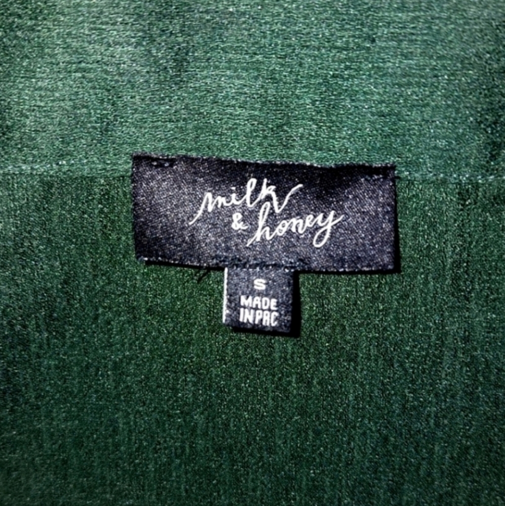 Milk & Honey Cardigan Green Size S - Picture 10 of 10
